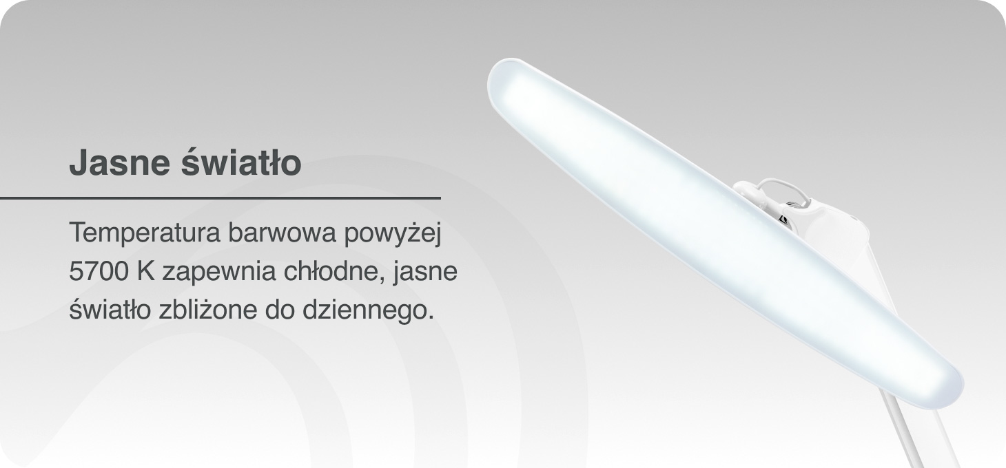 Elegante Lampa warsztatowa LED biała
