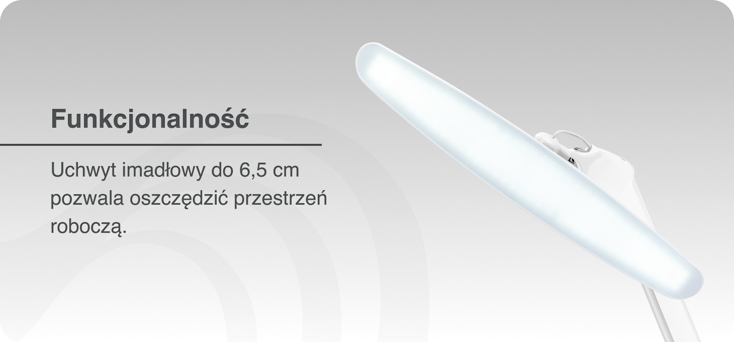 Elegante Lampa warsztatowa LED biała