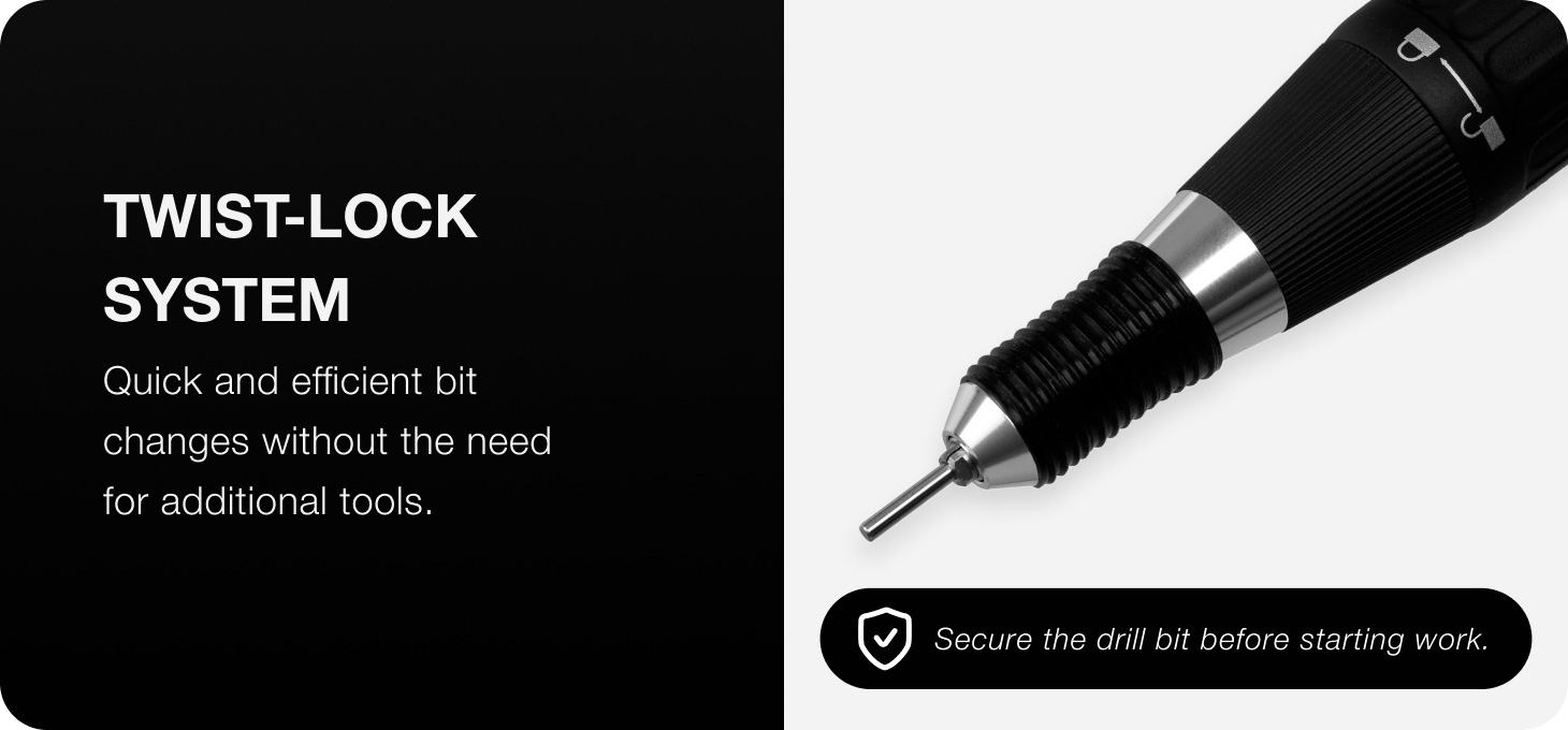 EXO Futura drill handpiece with Twist-Lock system and coiled cable