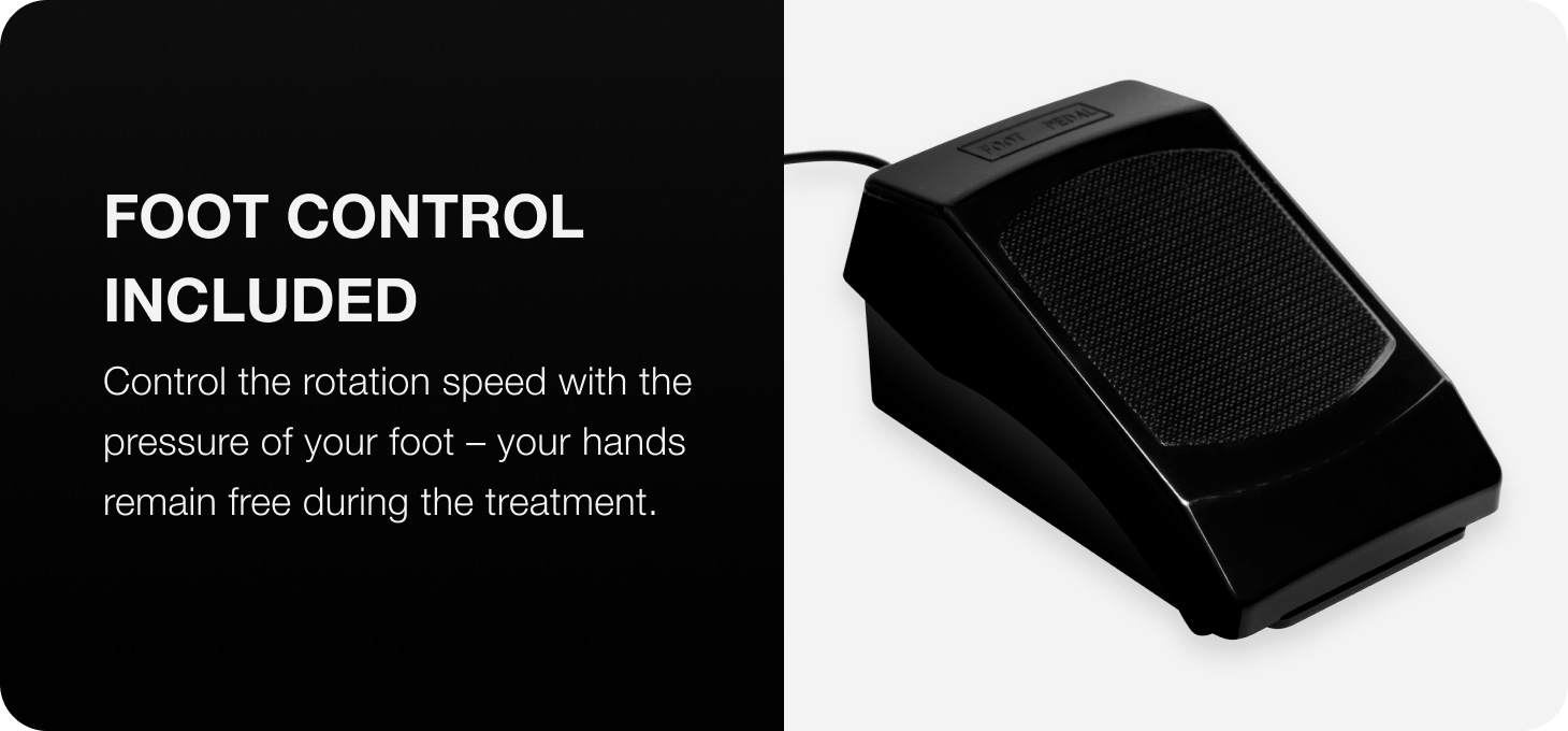 EXO Futura foot pedal and handpiece holder
